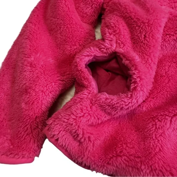 PINK Victoria's Secret Fuzzy Fleece Jacket Size XS Hot Pink Fleece Zip Up NWOT - Picture 6 of 11